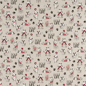 Canvas Hunde Dogs Life Leinenlook