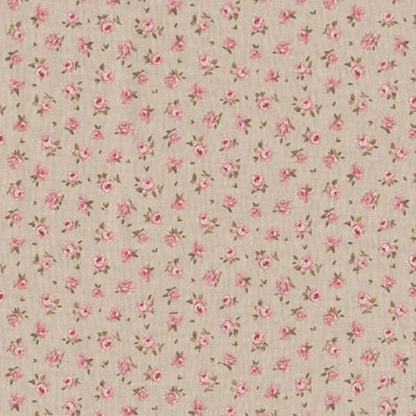 Canvas Rosen klein Leinenlook