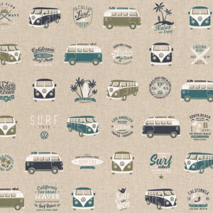 Canvas VW Bulli T1 blau