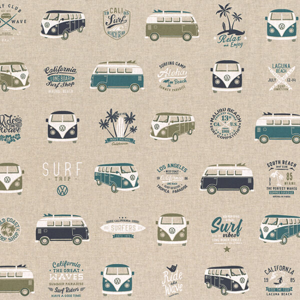 Canvas VW Bulli T1 blau